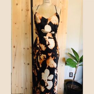 TOPSHOP Silky Bleached Spots Slip Dress